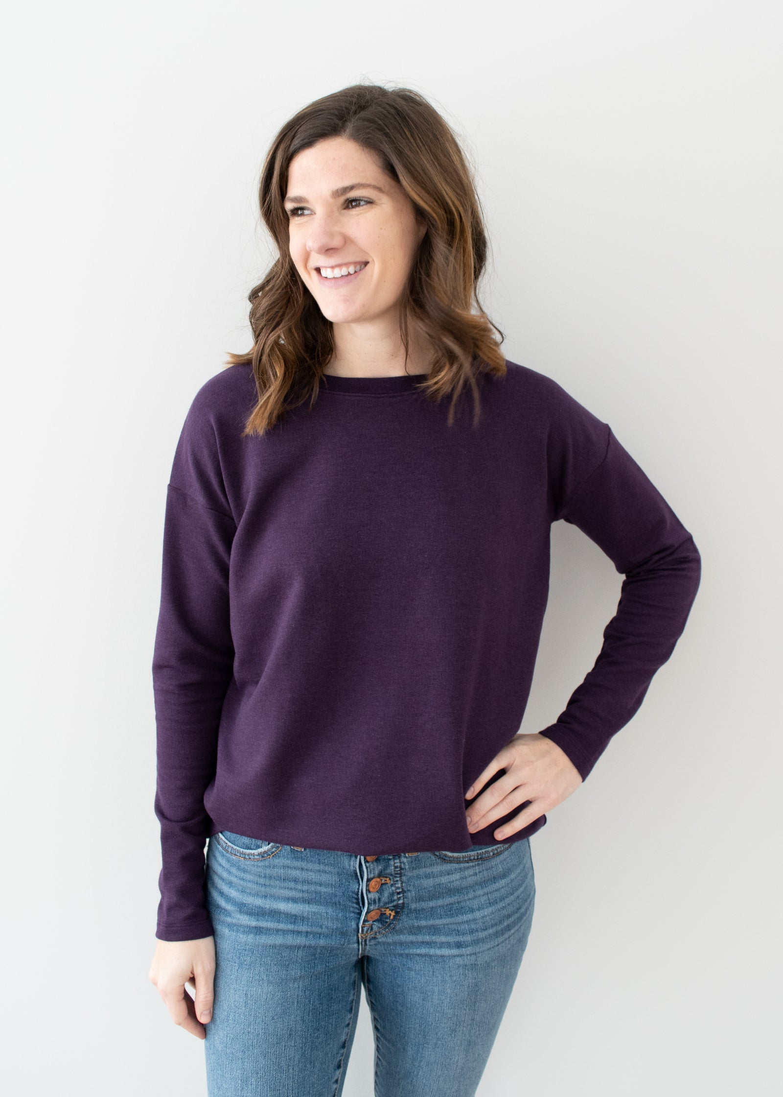 Charlotte Sweatshirt - Dark Purple [final sale]
