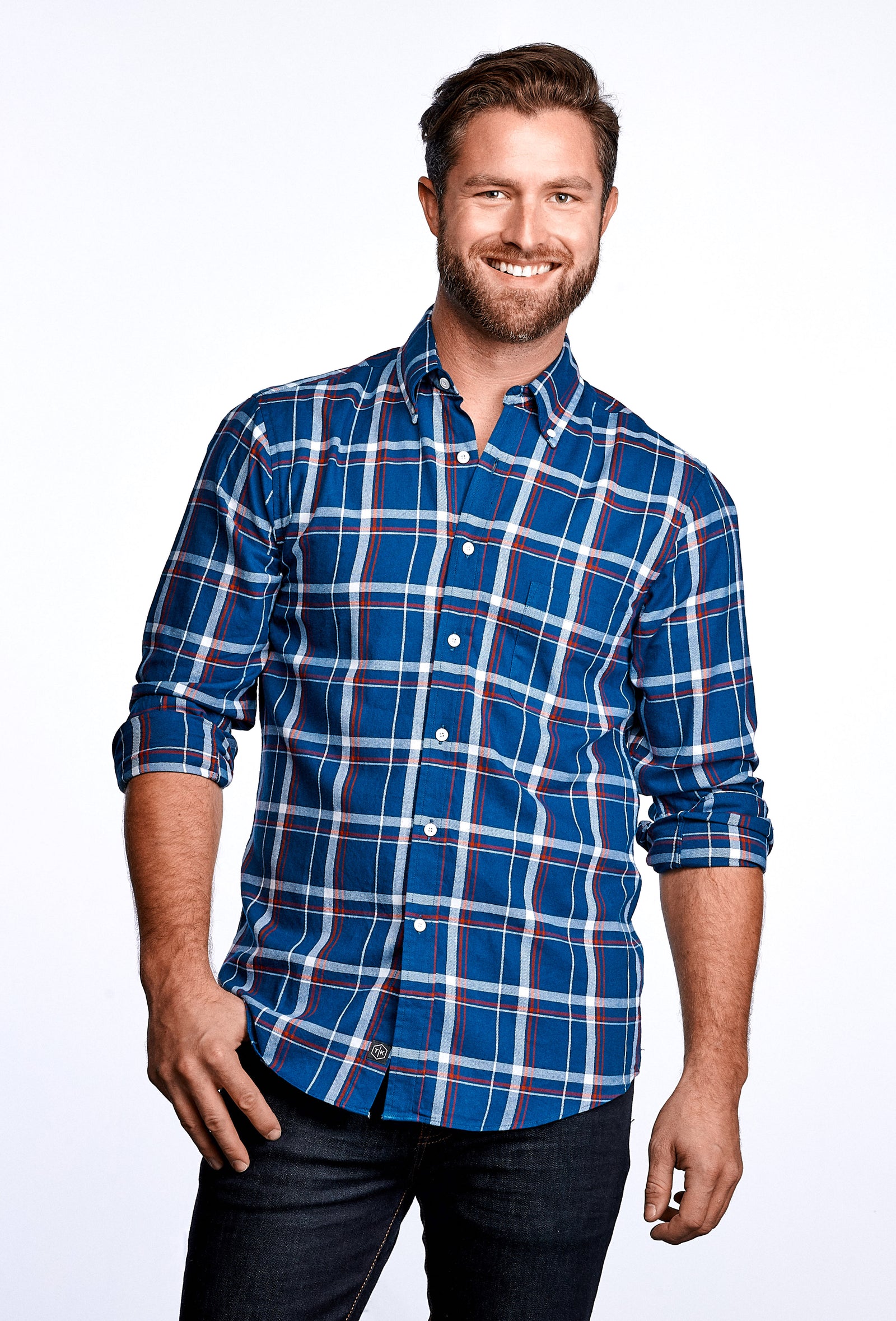 Axel Shirt - Sailor Blue & Red Plaid [final sale]