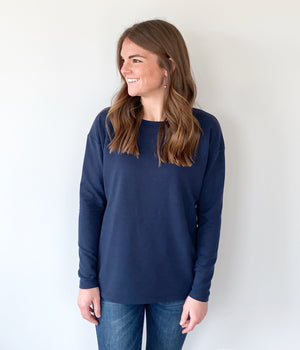 Charlotte Sweatshirt - Navy - Size Small [final sale]