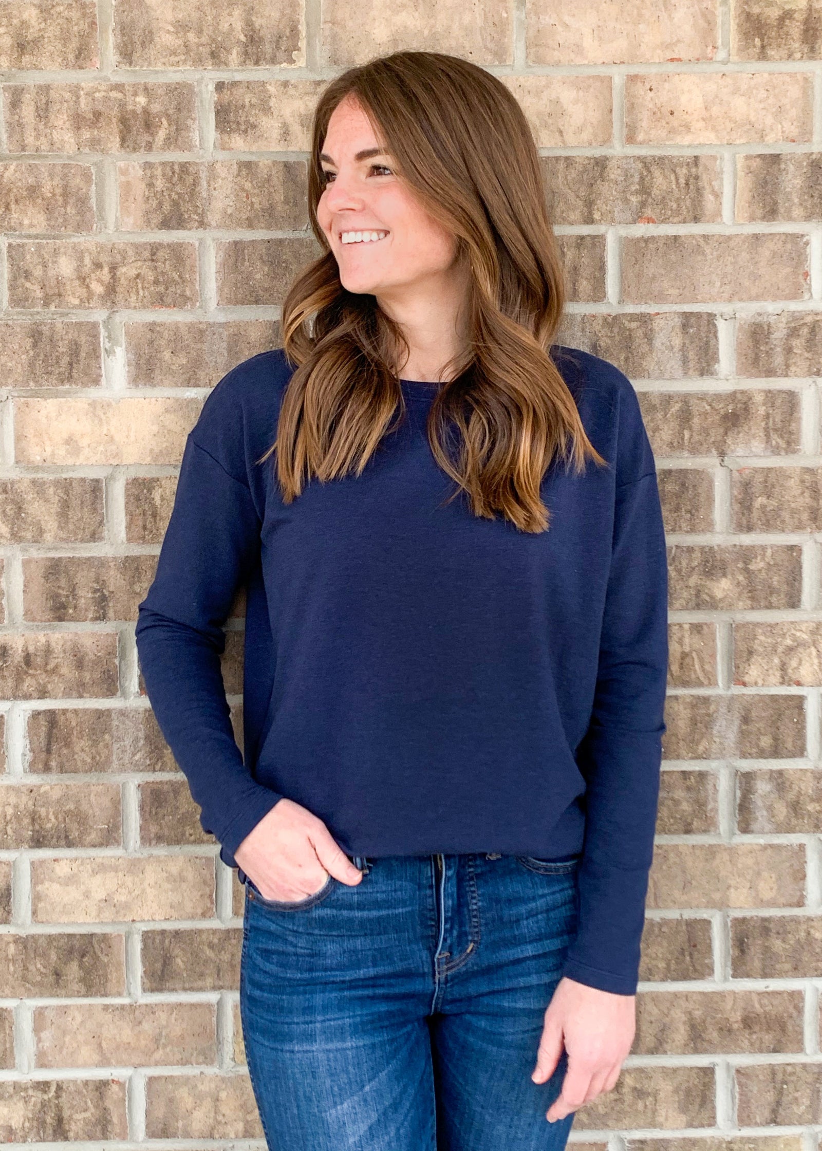 Charlotte Sweatshirt - Navy - Size Small [final sale]