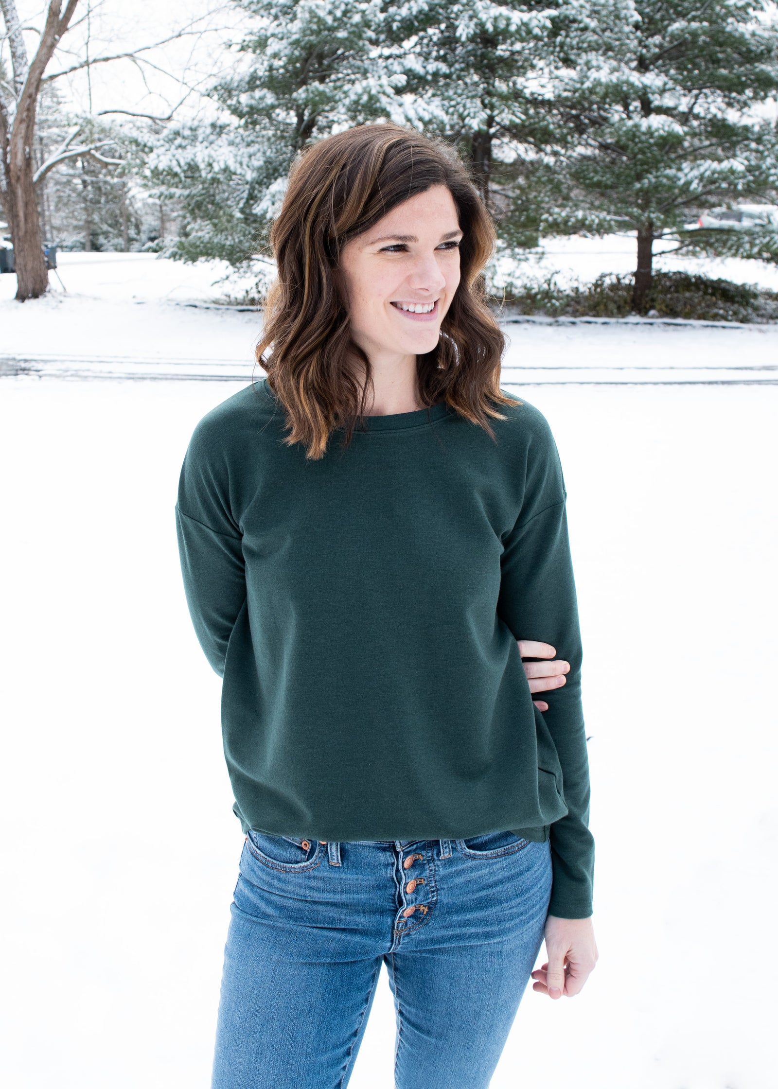 Charlotte Sweatshirt - Pine [final sale]